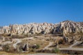 Cappadokia rock towers and cave houses Royalty Free Stock Photo